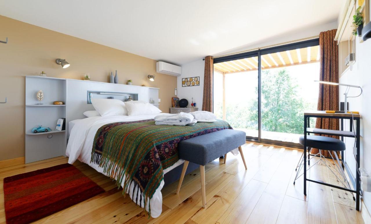 Chambre d'hôtes de charme à la Maison Bleue Savignac-Mona Extérieur photo